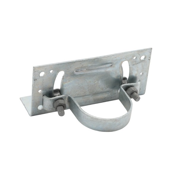 2-1/2" Rackable Adjustable Wooden Fence to Round Post Line Adapter - Galvanized