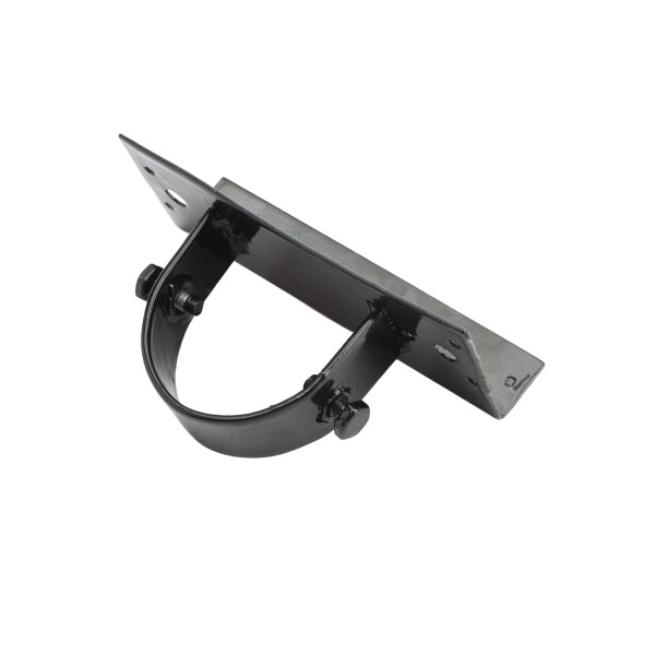 2-1/2" x 6" Wooden Fence to Round Post Line Adapter - Powder Coated Black