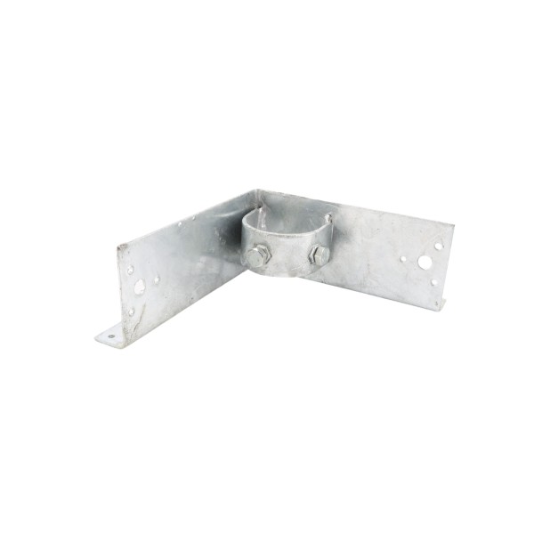 1-5/8" x 6" Wooden Fence to Round Post Corner Adapter - Galvanized