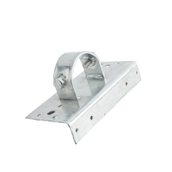 1-5/8" x 6" Wooden Fence to Round Post Line Adapter - Galvanized