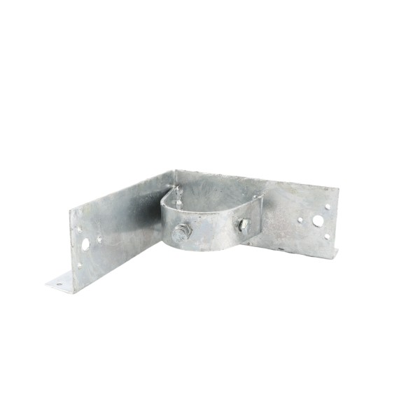 2" x 6" Wooden Fence to Round Post Corner Adapter - Galvanized
