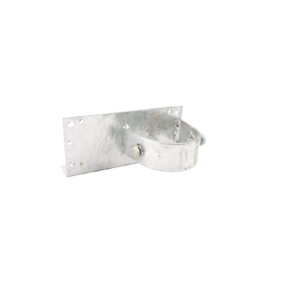 2" x 6" Wooden Fence to Round Post End Adapter - Galvanized