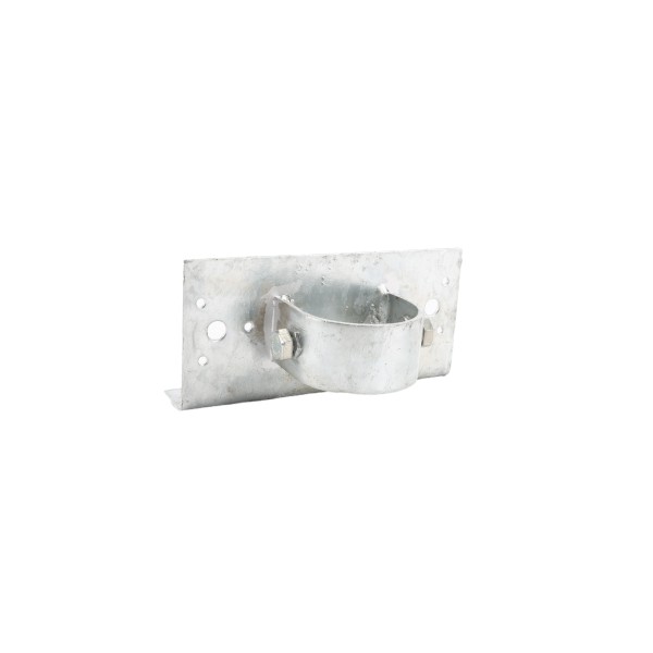 2" x 6" Wooden Fence to Round Post Line Adapter - Galvanized