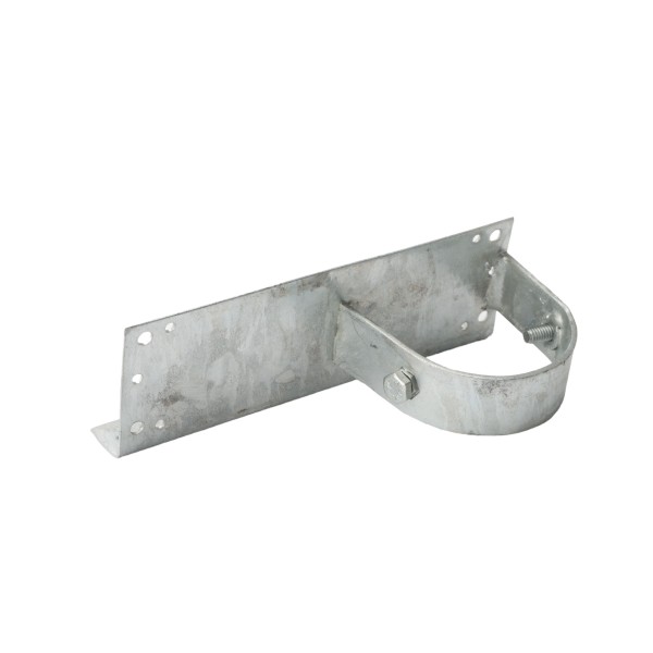 3" x 8" Wooden Fence to Round Post End Adapter - Galvanized