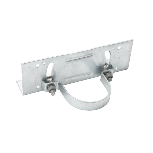3" Rackable Adjustable Wooden Fence to Round Post Line Adapter - Galvanized