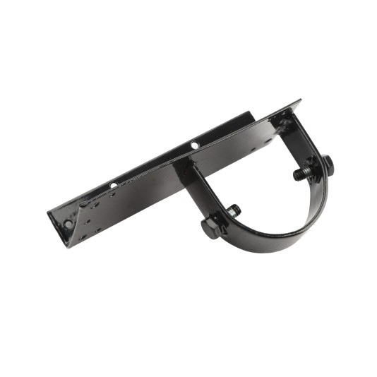 2-1/2" x 6" Wooden Fence to Round Post End Adapter - Powder Coated Black