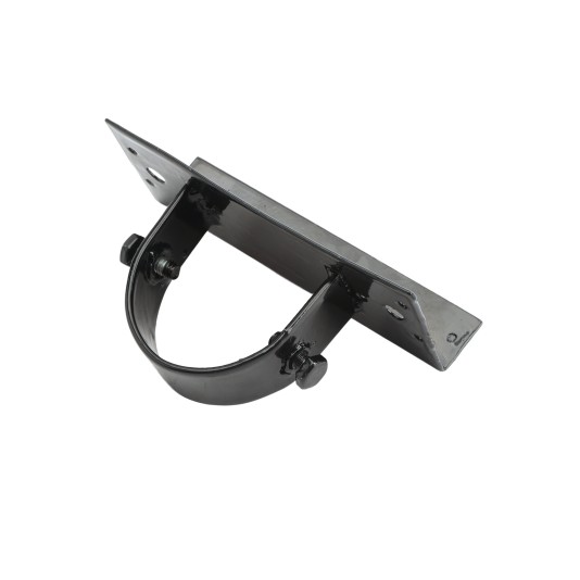 2-1/2" x 6" Wooden Fence to Round Post Line Adapter - Powder Coated Black