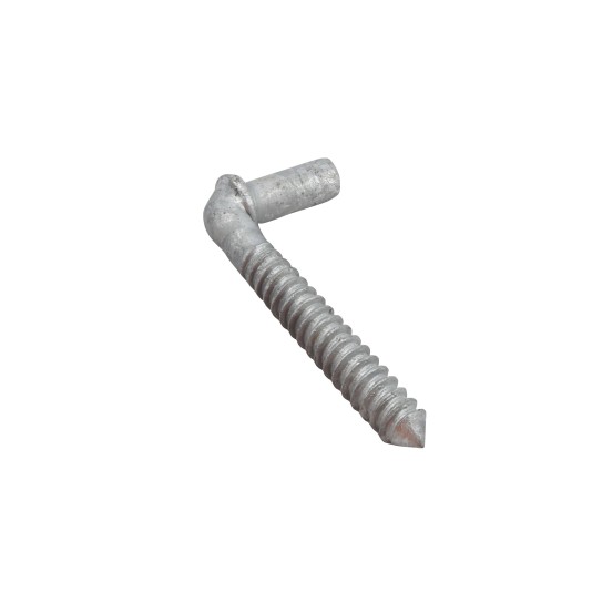 5/8" x 4-1/2" Collared Male Lag Screw Gate Hinge for Wood Gates - Galvanized Steel
