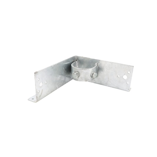 1-5/8" x 6" Wooden Fence to Round Post Corner Adapter - Galvanized