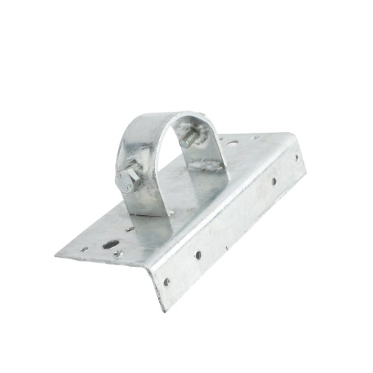 1-5/8" x 6" Wooden Fence to Round Post Line Adapter - Galvanized