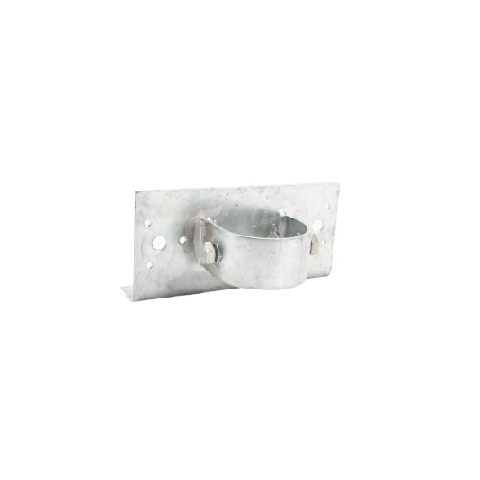 2" x 6" Wooden Fence to Round Post Line Adapter - Galvanized