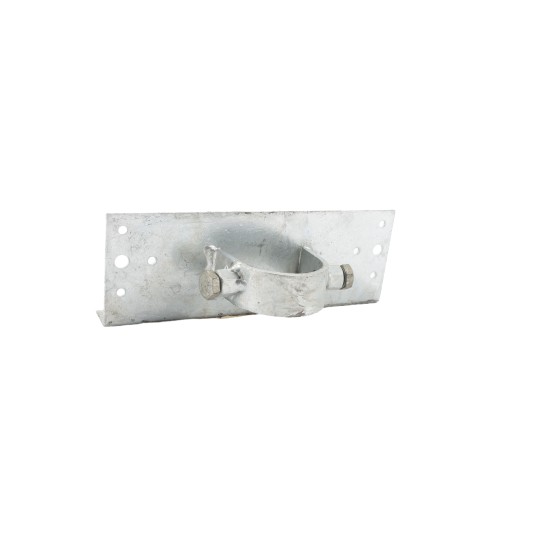 2" x 8" Wooden Fence to Round Post Line Adapter - Galvanized