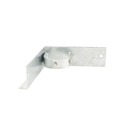 3" x 8" Wooden Fence to Round Post Corner Adapter - Galvanized