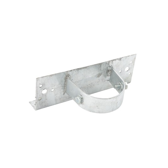 3" x 8" Wooden Fence to Round Post Line Adapter - Galvanized