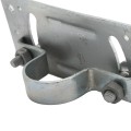 1-5/8" Rackable Adjustable Wooden Fence to Round Metal Post Line Adapter - Galvanized