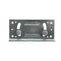 1-5/8" Rackable Adjustable Wooden Fence to Round Metal Post Line Adapter - Galvanized