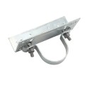 2-1/2" Rackable Adjustable Wooden Fence to Round Metal Post Line Adapter - Galvanized