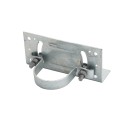 2-1/2" Rackable Adjustable Wooden Fence to Round Metal Post Line Adapter - Galvanized
