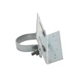 2-1/2" Rackable Adjustable Wooden Fence to Round Metal Post Line Adapter - Galvanized