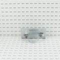 2-1/2" Rackable Adjustable Wooden Fence to Round Metal Post Line Adapter - Galvanized