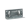 2-1/2" Rackable Adjustable Wooden Fence to Round Metal Post Line Adapter - Galvanized