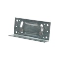 2-1/2" Rackable Adjustable Wooden Fence to Round Metal Post Line Adapter - Galvanized