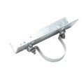 3" Rackable Adjustable Wooden Fence to Round Metal Post Line Adapter - Galvanized