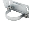 3" Rackable Adjustable Wooden Fence to Round Metal Post Line Adapter - Galvanized