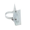 3" Rackable Adjustable Wooden Fence to Round Metal Post Line Adapter - Galvanized