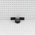 2-3/8" Pipe Grip Tie - Round Metal Post to Wood Fence Bracket - Powder Coated Black