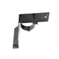 2-1/2" x 6" Wooden Fence to Round Metal Post Corner Adapter - Powder Coated Black