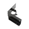 2-1/2" x 6" Wooden Fence to Round Metal Post Corner Adapter - Powder Coated Black
