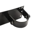 2-1/2" x 6" Wooden Fence to Round Metal Post End Adapter - Powder Coated Black