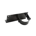 2-1/2" x 6" Wooden Fence to Round Metal Post End Adapter - Powder Coated Black