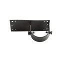 2-1/2" x 6" Wooden Fence to Round Metal Post End Adapter - Powder Coated Black
