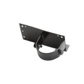 2-1/2" x 6" Wooden Fence to Round Metal Post End Adapter - Powder Coated Black