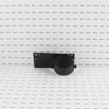 2-1/2" x 6" Wooden Fence to Round Metal Post End Adapter - Powder Coated Black