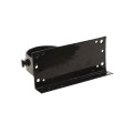 2-1/2" x 6" Wooden Fence to Round Metal Post End Adapter - Powder Coated Black