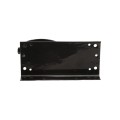 2-1/2" x 6" Wooden Fence to Round Metal Post End Adapter - Powder Coated Black