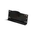 2-1/2" x 6" Wooden Fence to Round Metal Post End Adapter - Powder Coated Black