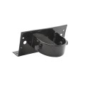 2-1/2" x 6" Wooden Fence to Round Metal Post Line Adapter - Powder Coated Black