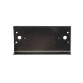 2-1/2" x 6" Wooden Fence to Round Metal Post Line Adapter - Powder Coated Black