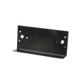 2-1/2" x 6" Wooden Fence to Round Metal Post Line Adapter - Powder Coated Black