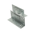 4 1/2" [2 3/8" OD] x Double Sided Wooden Fence to Post Line Adapter - Galvanized
