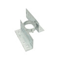 9 1/2" [2 3/8" OD] x Double Sided Wooden Fence to Post Line Adapter - Galvanized