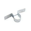 1-5/8" Pipe Grip Tie - Round Metal Post to Wood Fence Bracket - Galvanized