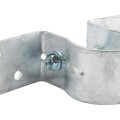 1-5/8" Pipe Grip Tie - Round Metal Post to Wood Fence Bracket - Galvanized