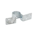 1-5/8" Pipe Grip Tie - Round Metal Post to Wood Fence Bracket - Galvanized