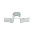 2" (1-7/8" OD) Pipe Grip Tie - Round Metal Post to Wood Fence Bracket - Galvanized