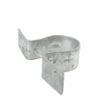 2-3/8" Pipe Grip Tie - Round Metal Post to Wood Fence Bracket - Galvanized